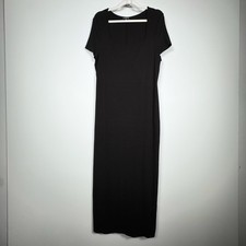 Bebe Bodycon Maxi Dress Size XL Chic Bold Glam Goth