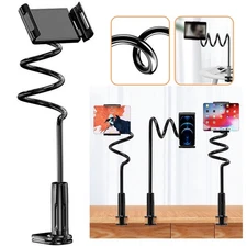 Universal Gooseneck Tablet Mount Phone Holder Flexible Long Arm Clamp Desk Bed