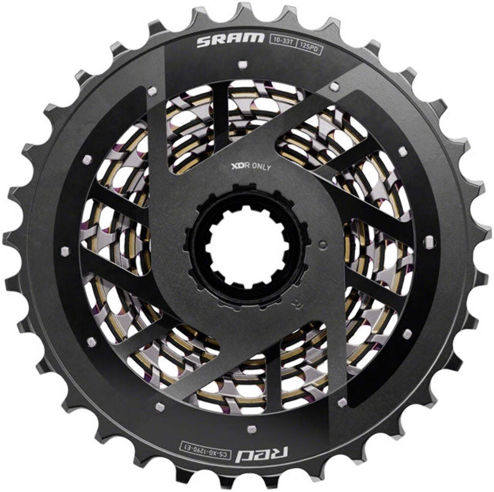 SRAM RED XG-1290 Cassette - 12-Speed 10-33t For XDR Driver Body Rainbow E1 97390₽