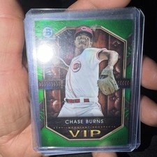 2025 Bowman - Vips Very Important Prospects Chase Burns #VIP-7 Green /99 Reds