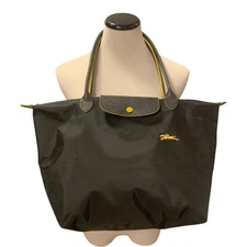 Longchamp Le Pliage Tote Bag Shopping Bag Dark-Gray Size L Model Depose