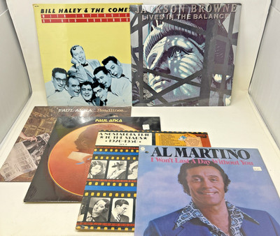 NOS Lot of 6 SEALED Vintage Vinyl Records - Martino Paul Anka Bill Haley Comets