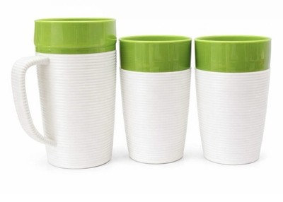 Lot of 3 Thermo Temp Insulated Cups Mug Tumblers Mallory Randall MCM USA