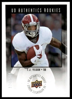 2015 Upper Deck #UA-26 T.J. Yeldon Authentics Rookies #/500