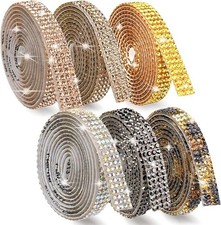Self Adhesive Rhinestone Ribbon Crystal Strips with 2MM Diamond Assorted Colors