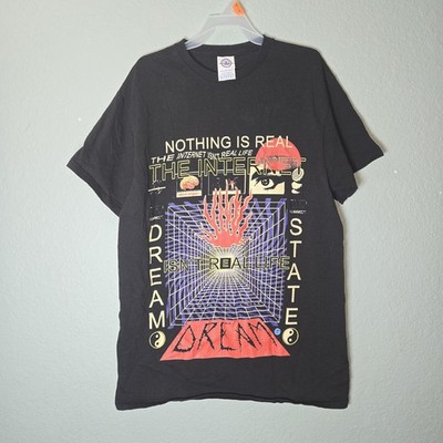 VTG Dream State Nothing Is Real The Internet Isn't Real Life Black Shirt sz M