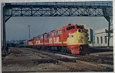 Rock Island E8 No. 655 Quad Cities Rocket Joliet IL Train Postcard 1971