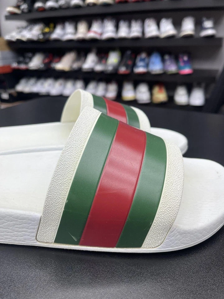 Talla 11 - Gucci Slides rayas blancas Foto 4 de 4