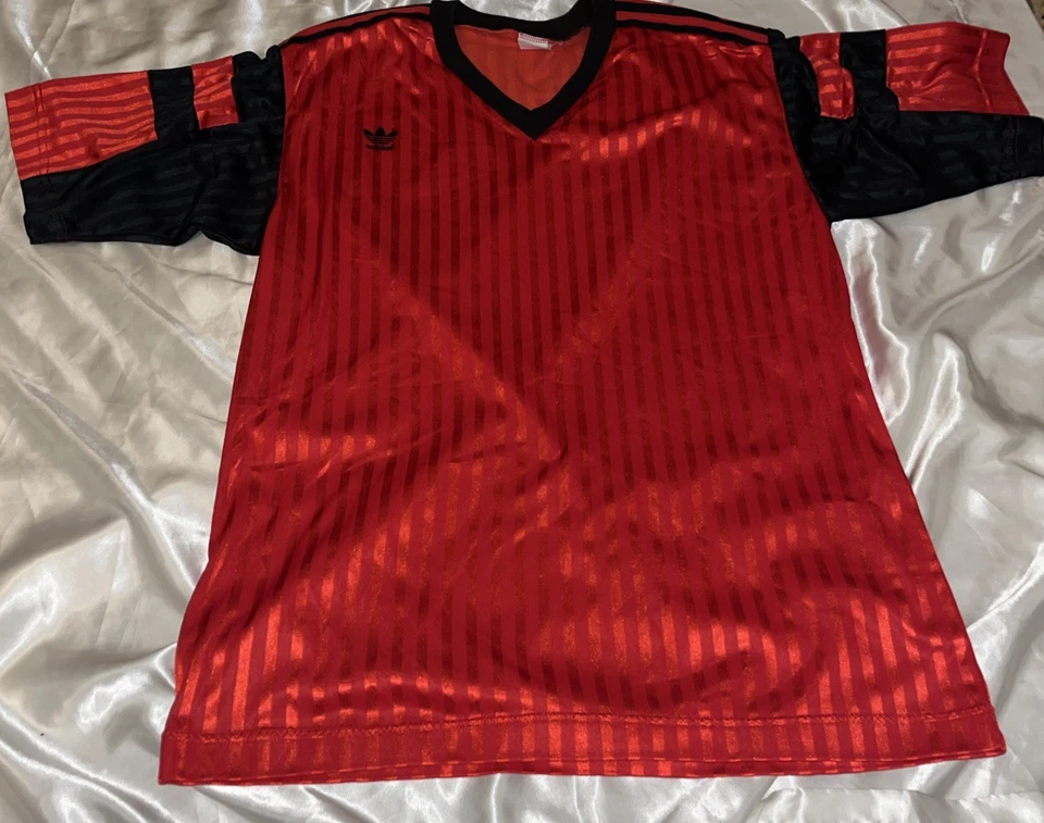 🔥 Pantalones Cortos Adidas Rojo Negro Jersey Lg D7 Sombra Rayas De Colección Brillo Sedoso Foto 2 de 4
