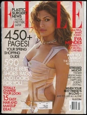 MARCH 2005 ELLE MAGAZINE, EVA MENDES, SPRING FASHION, SHOES, BAGS, BEAUTY