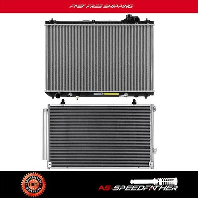 For 01-07 Toyota Highlander 3.0L 3.3L Aluminum Radiator & A/C Condenser Assembly