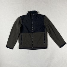 Polo By Ralph Lauren Jacket Kids 8 Green Fleece Colorblock Full Zip Logo Outdoor