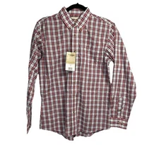 New Wrangler Riata Shirt Men’s XL Red Blue Gingham Plaid Button Up Office