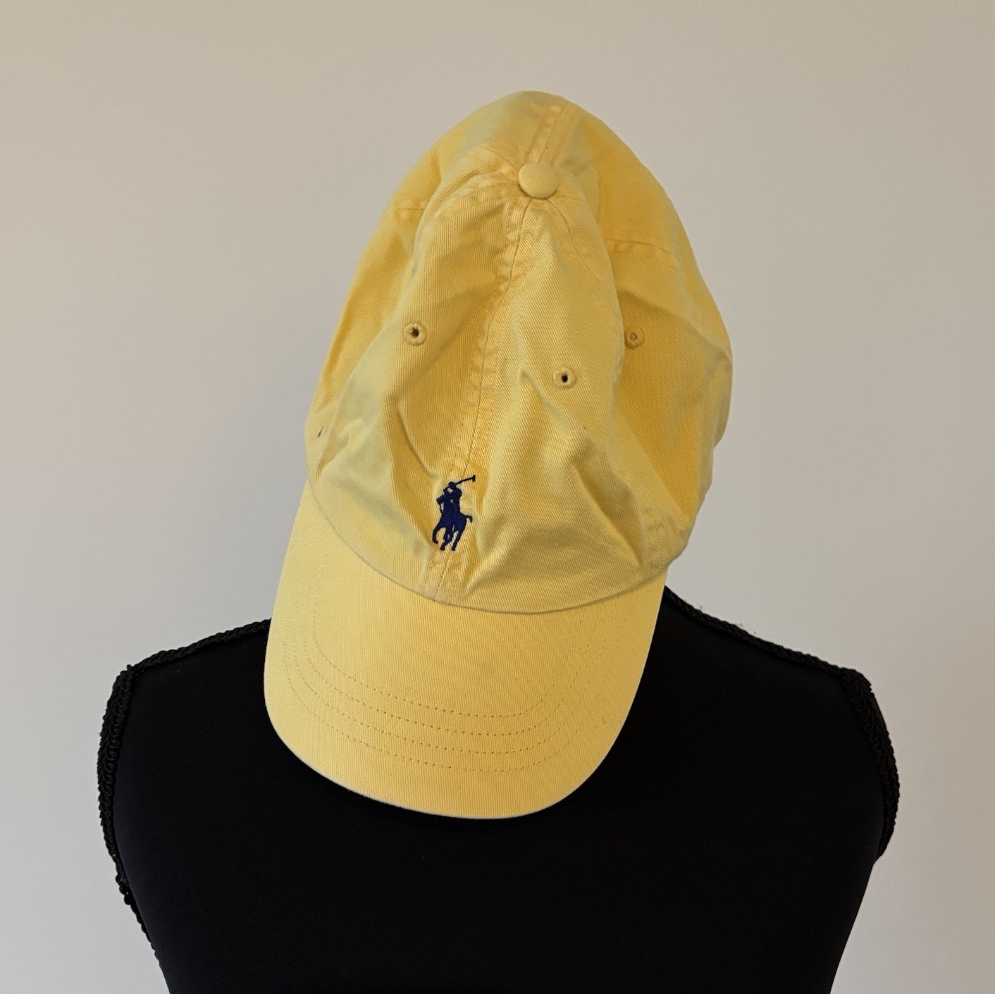 Polo Ralph Lauren cappello giallo berretto blu pony vecchi so preppy sportivo colorato