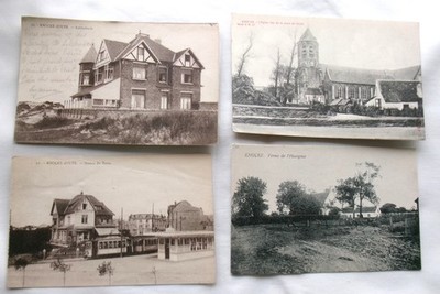 4 alte Ansichtskarten KNOCKE Belgien Anfang 1900 Knocke -Zoute Straßenbahnhaltestelle