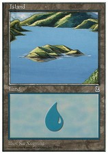 1 x Island (171) - Portal Three Kingdoms - Heavy Play - MTG