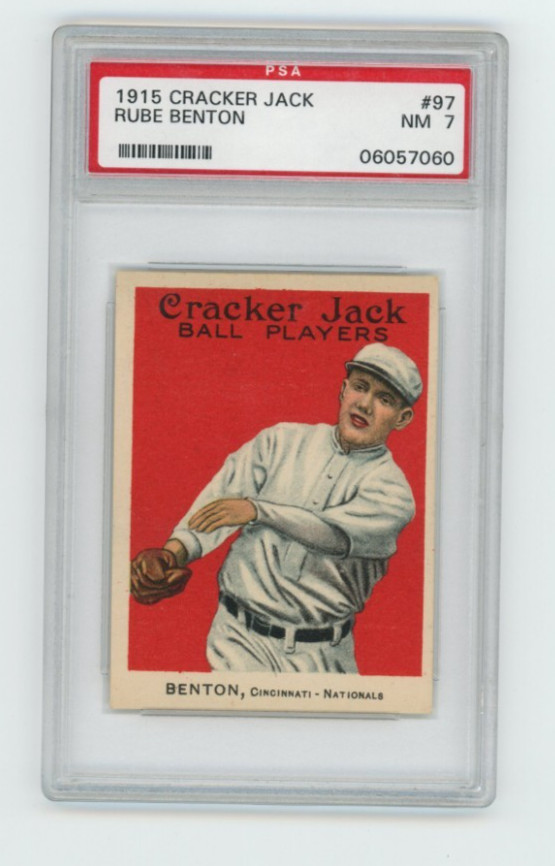 1915 Cracker Jack Rube Benton #97 PSA NM 7