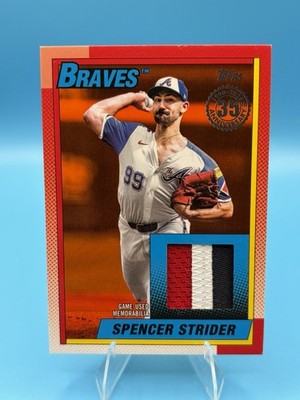2025 Topps Update Series 1990 Topps Baseball Relics Spencer Strider /25
