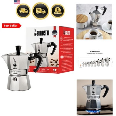 Moka Express Export Espresso Maker,90 ml, Silver