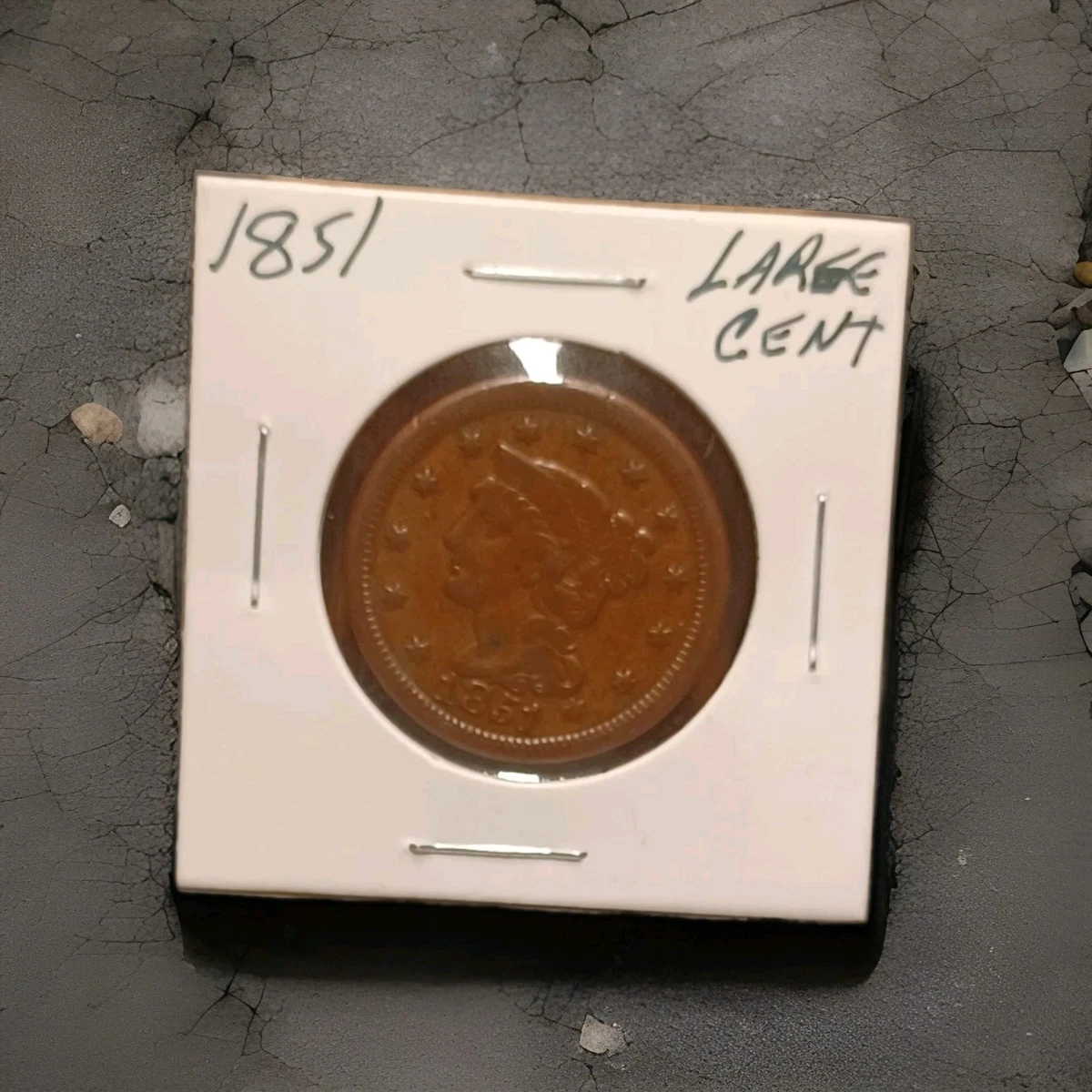 Circulated 1851 Year Braided Hair Large Cents (1839-1857) for sale