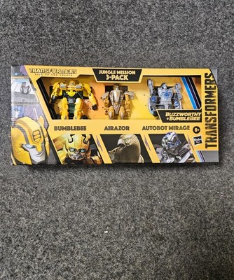 Hasbro Transformers Buzzworthy Bumblebee Jungle Mission 3-Pack New, Sealed
