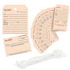 500Pcs Numbered Repair Tags with String,2.7X 5.1 Service Tag,Maintenance Label T