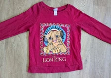 Disney The Lion King Simba Collectible Movie Sweatshirt  Red Patterned 