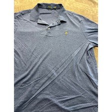 Polo Ralph Lauren Mens XL Classic Fit Polo Shirt Heather Blue Multi Color Pony