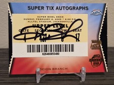 2005 Topps Super Tix Deion Branch AUTO Superbowl XXXIX MVP #STA-DB- Rare
