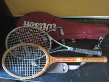 2 Vintage Slazenger Tennis Rackets with Wilson Case