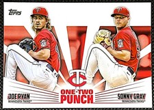 Joe Ryan / Sonny Gray 2023 Topps One-Two Punch #12P-12 - Minnesota Twins