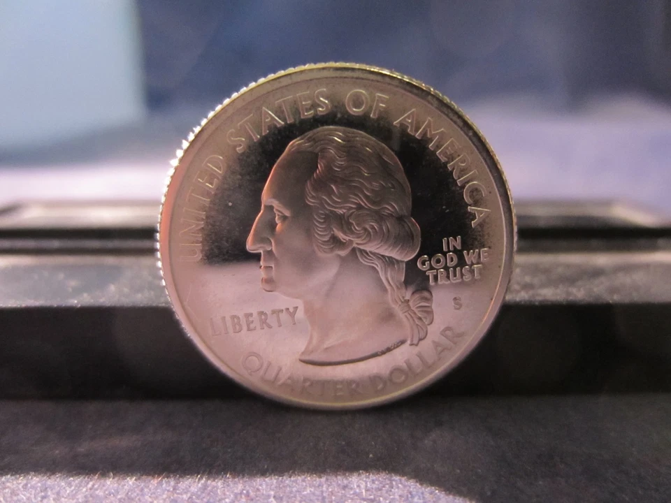 2000-S SILVER Quarter MARYLAND  Proof -CLOUDY OBVERSE RING-AS IS - Image 2 of 4