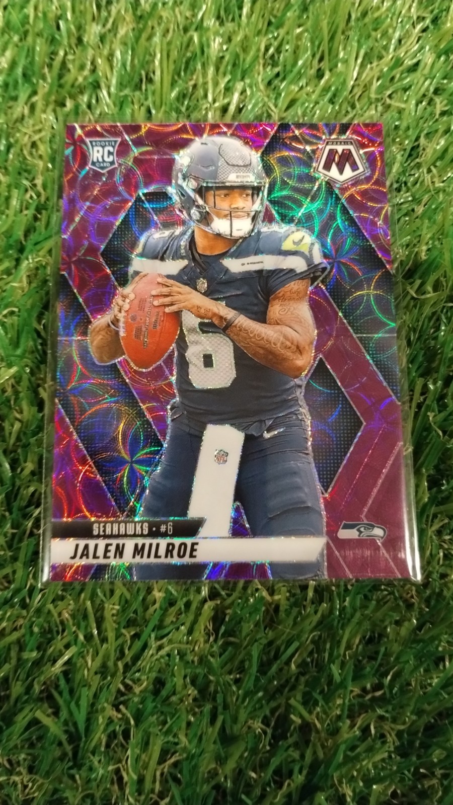 2025 Panini Mosaic Jalen Milroe #322 Purple Scope
