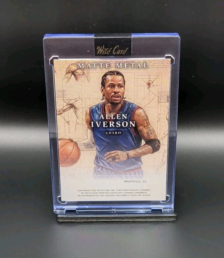 2026 Allen Iverson Artist Proof True 1/1 Matte Metal Wild Card | eBay