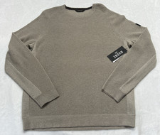 NWT Rhone Mens L Walden Waffle Knit Wool Cashmere Blend Sweater Pullover Stone