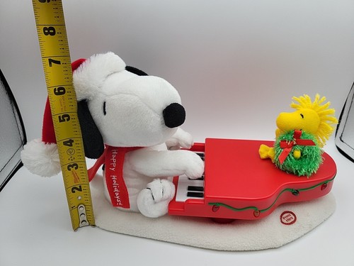 Hallmark Snoopy Peluche Tocando Piano Woodstock Sonido Movimiento PROBADO FUNCIONA - Imagen 7 de 9