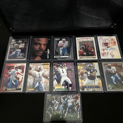 1991-2024 Warren Moon Lot Of 11 Cards- Base & Inserts- Houston Oilers 