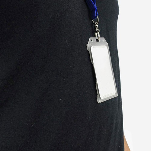 Resistente 2 Caras Multi Tarjeta Vertical Porta Insignia Soporte Protector Estuche x1 - Imagen 6 de 13