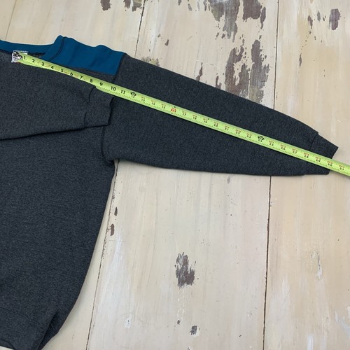 WILSON - Vtg 1990s NWOT Gray & Teal Blue Blank Plain Sweatshirt, Mens MEDIUM - Picture 11 of 11