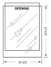 11-1/2 x 17-1/2 inch MYLAR Sleeve(s) 4mil no flap 