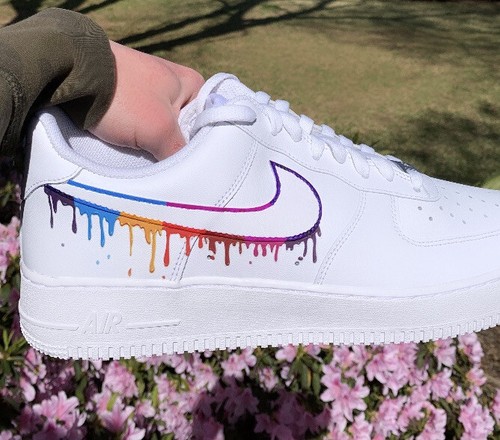 rainbow drip air force 1