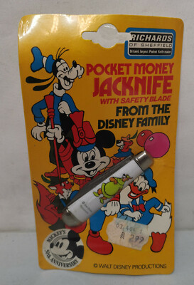 Walt Disney Richards Pocket Money JACKNIFE Taschenmesser Little John Vintage1978