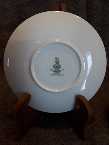JUEGO DE 2 TAZAS Y PLATILLOS VINTAGE ROYAL DOULTON RONDELAY INGLATERRA H5004  - Imagen 4 de 4
