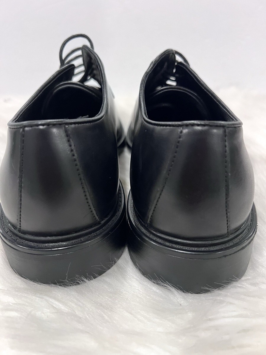 Zara Men's Black Leather Lace Up Derby Dress Shoes Size EUR