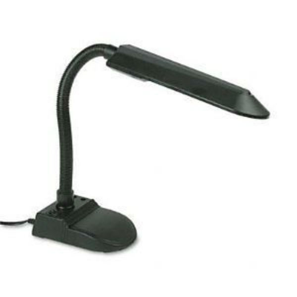 Advantus LEDU Fluorescent Gooseneck Desk Light Lamp Matte Black L516MB