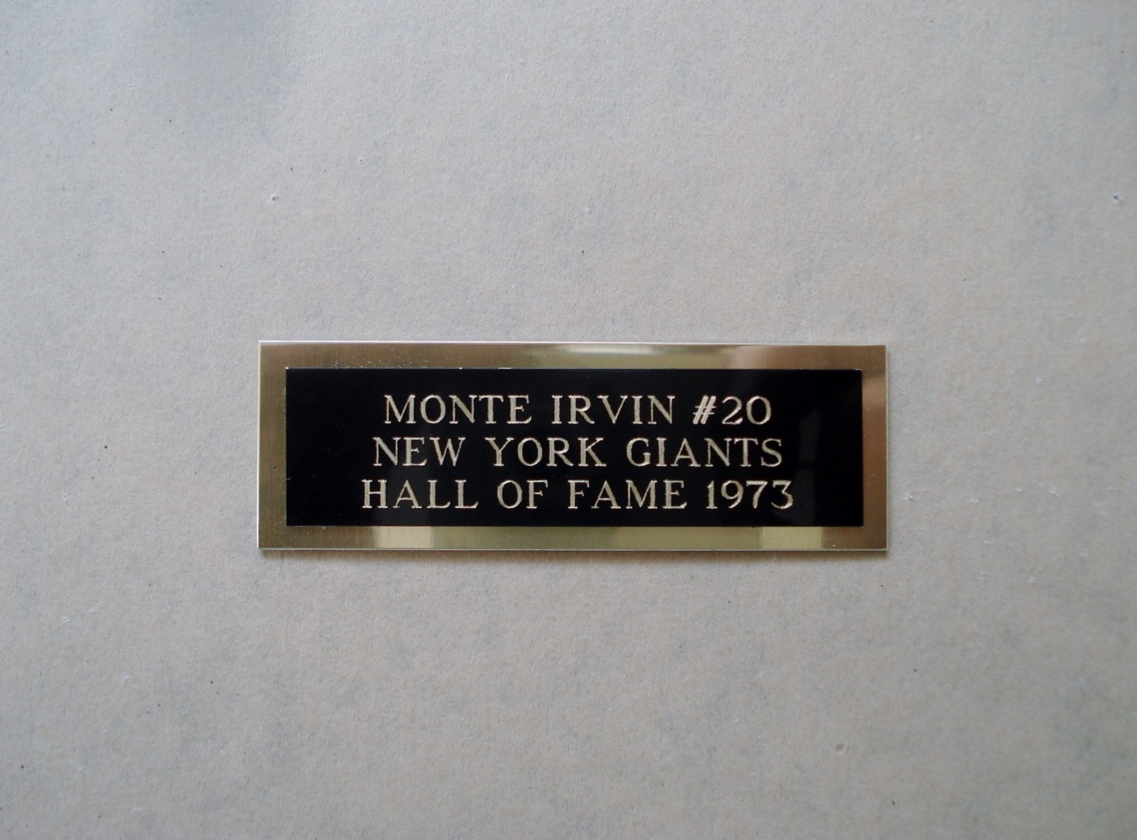 Monte Irvin Baseball Card Plaque or Ball Cube Nameplate 1 X 3