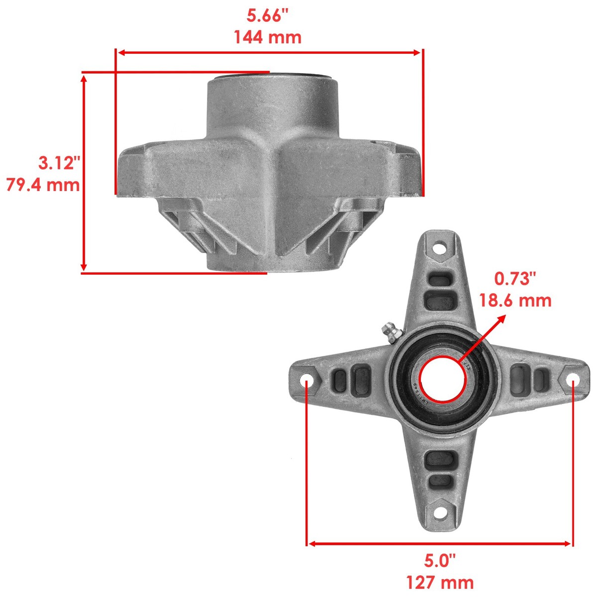 Caltric 3-Spindle Assembly Replacement For MTD & Cub Cadet Riding Mowers - View #6