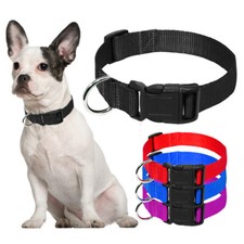 10pcs/lot Bulk Solid Plain Nylon Dog Collars Adjustable Collar for Small Dogs