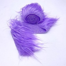 Lavender Faux Fur Fabric Sold By Ribbon Strips 60 " Wide Pre Cut Fabric