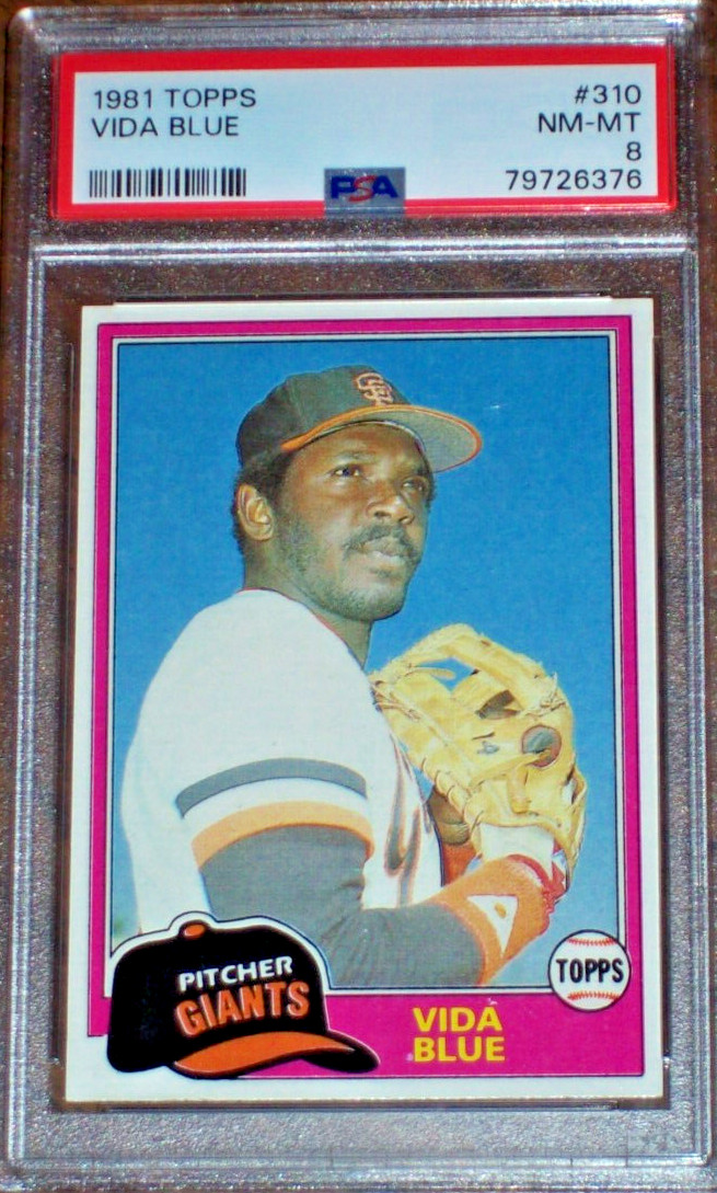 1981 Vida Blue #310 Topps PSA 8 San Diego Padres